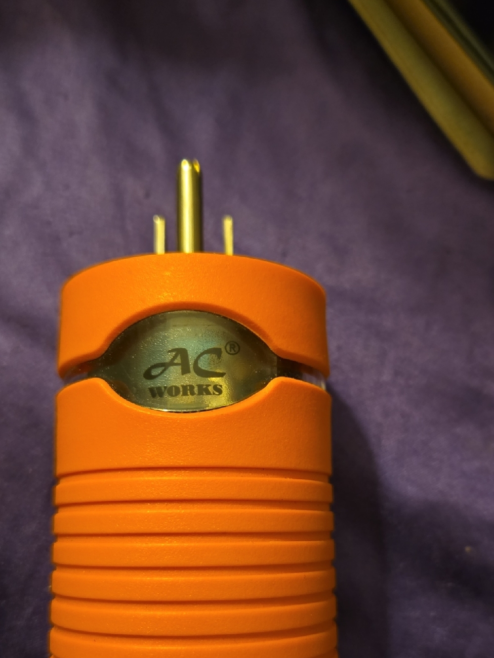 AC Works Orange Electric Plug Adapter